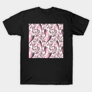 Pink Australian Native Floral Pattern T-Shirt